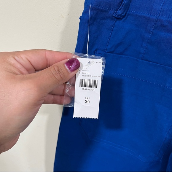 NWT Maeve blue night size 26 cropped ankle pants Anthropologie wide women - Picture 6 of 9